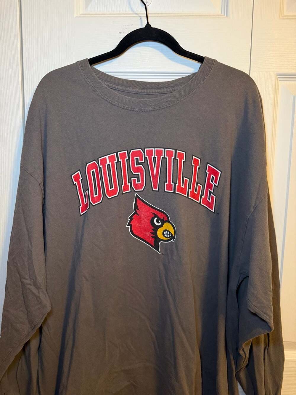 NCAA Louisville Cardinals Long Sleeve T-Shirt Gray
